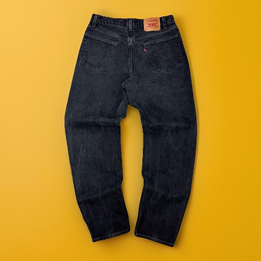 Very Levi's 550 Black 90s USA Jeans Relaxed Tapered Fade 36x34 (Actual 34x34)